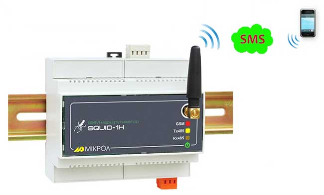 Функция SMS рассылки Функция экстренной SMS рассылки в SQUID-1H